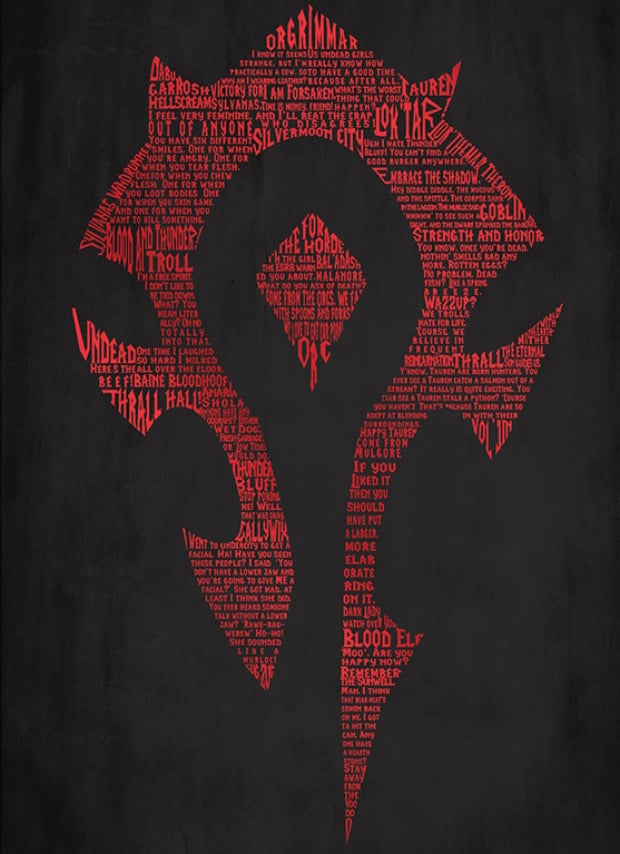 blizzcrafts horde text poster