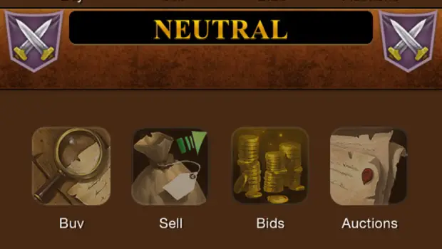 WoW Mobile Auction House screenshot (WoW Armory app for iOS)