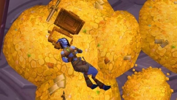 Sleeping on piles of WoW gold.
