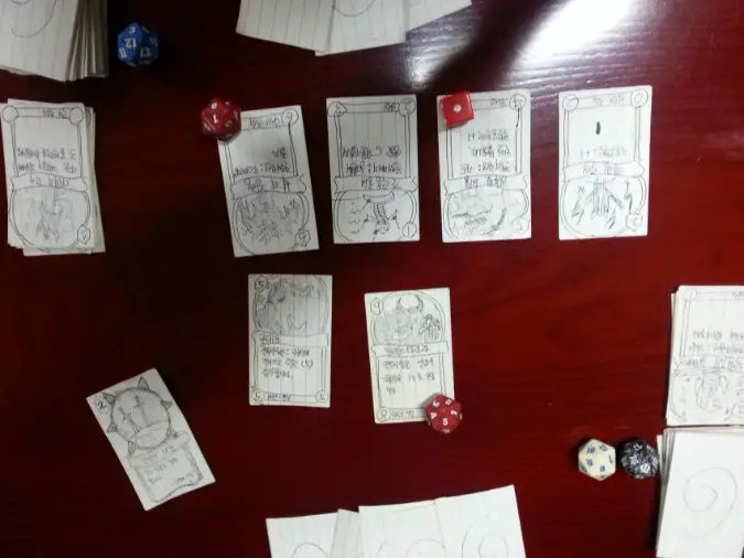 paper hearthstone game in progress