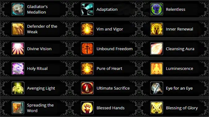 paladin wotlk talents