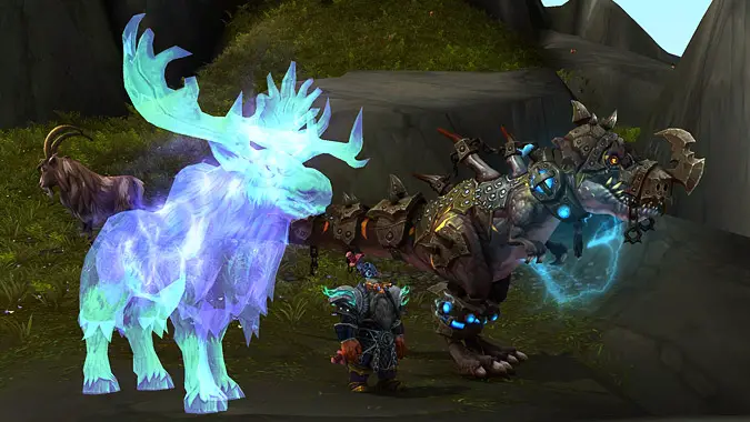 New Spirit Beast tamed! Yes, that is Thok the raid boss on the other side.