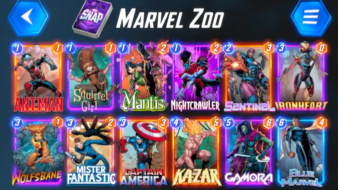 Some of the Best Starter Decks you can play early on : r/MarvelSnap
