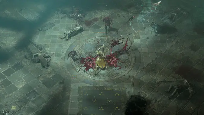 Diablo 4 Season 2 Season of Blood Necromancer casting Bone Spear