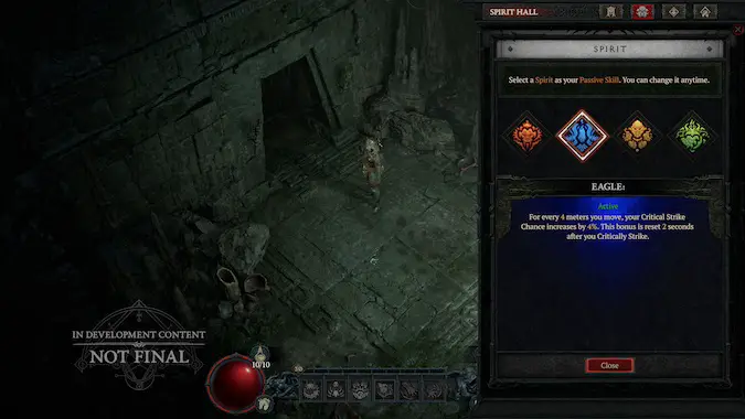Diablo 4 Spiritborn Class Feature -- The Spirit Hall