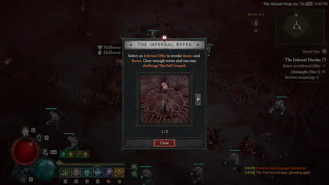 Diablo 4 Infernal Hordes Infernal Offers