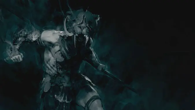 Diablo 4 Spiritborn Key Art -- Spiritborn slightly angled to attack