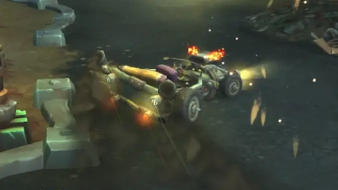 A car moves forward in a different direction than it is facing. In racing, this is called a Drift.