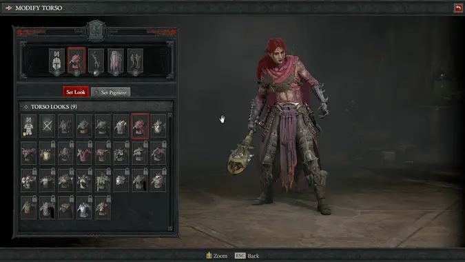 Diablo 4 Lord of Hatred Warlock's Transmog window