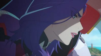 screenshot from Overwatch animated cinematic, Tough Call. D.Mon in profile.